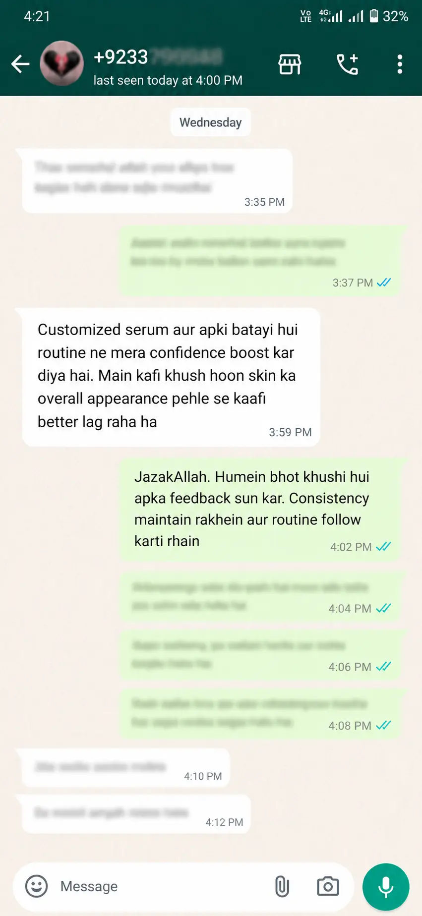 Custom Serum Customer Review
