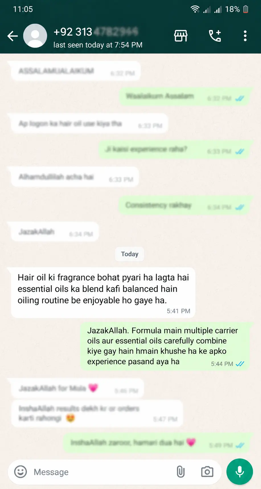 Hair Regrowth Oil Customer Review