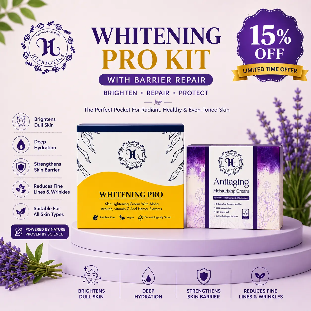 Whitening Pro Kit by Hizbiotics