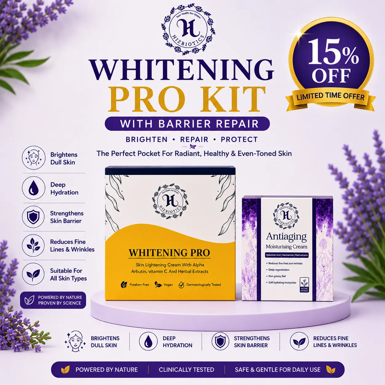 Hizbiotics Whitening Pro Kit